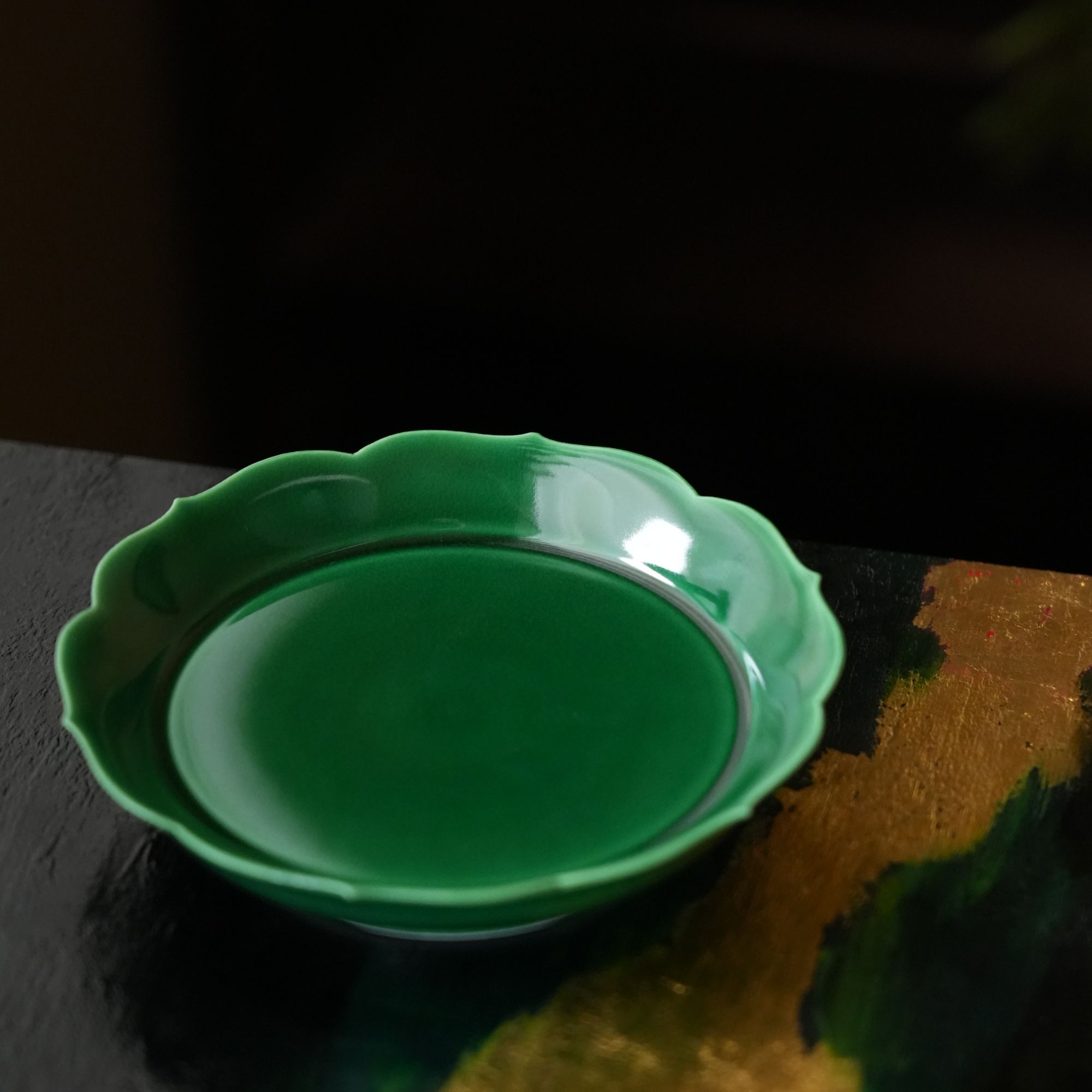 【雲梦】瓷堂里-帝王绿莲花小壶承