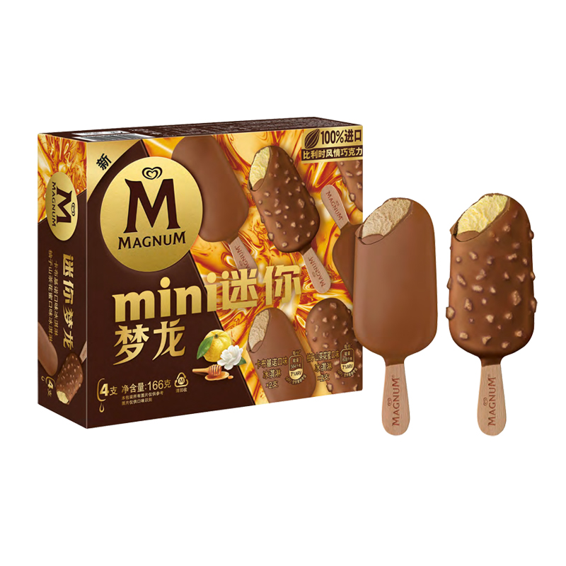 迷你梦龙卡布+柚子山茶花口味冰淇淋（四支装)(170g)