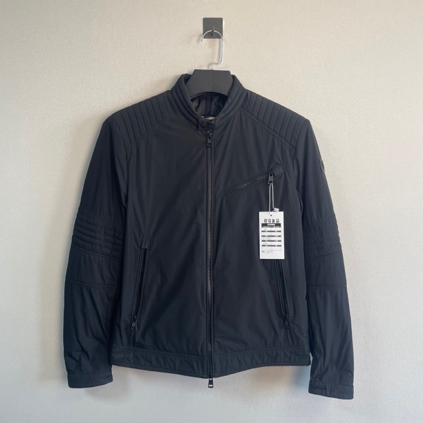 99新 MONCLER 盟可睐徽标机车风羽绒夹克/2码/价13000