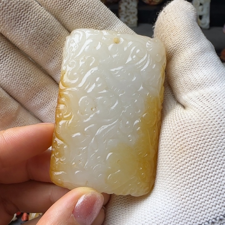 精美礼品纯手工雕刻扳指碧玺（处理）