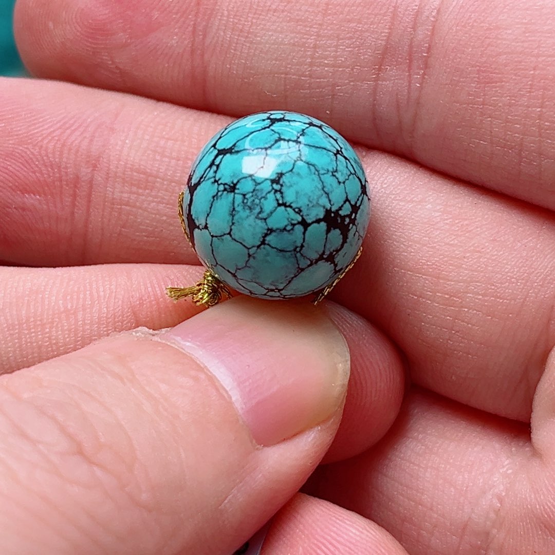 绿松石圆珠14.7未镶嵌