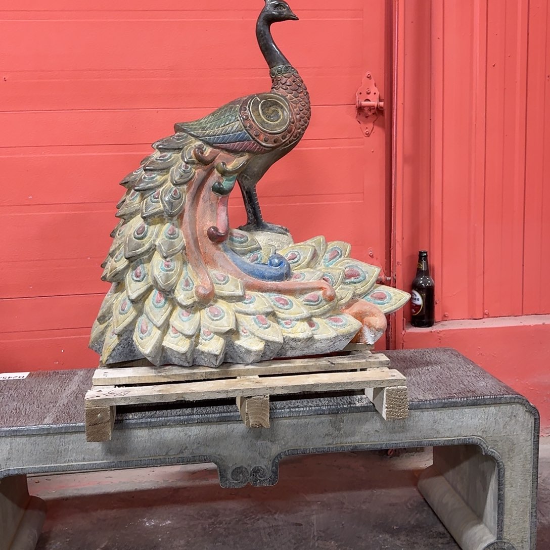 宁***远石材孔雀一个包邮