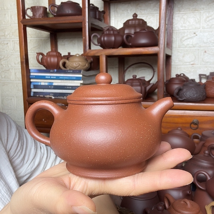 茶壶紫砂潘壶280cc半手工