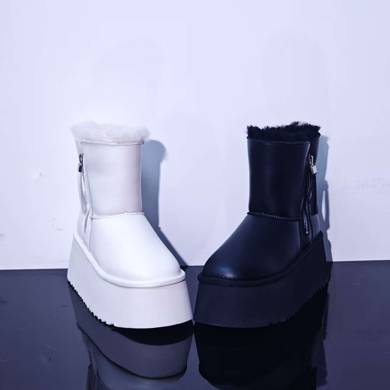 暖驰.时尚舒适潮流百搭厚底轻奢休闲雪地靴 9100