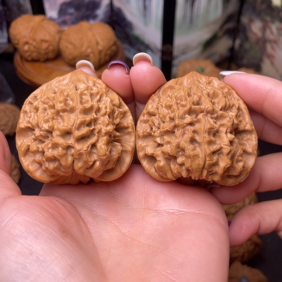 文玩核桃把件47全品官帽