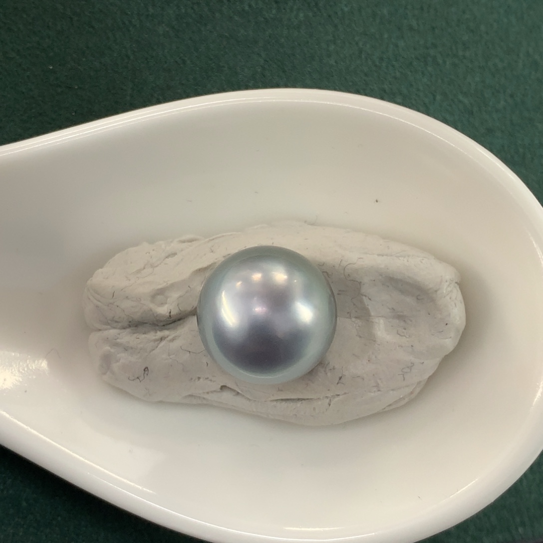 海水珍珠裸珠铂金灰13.2mm