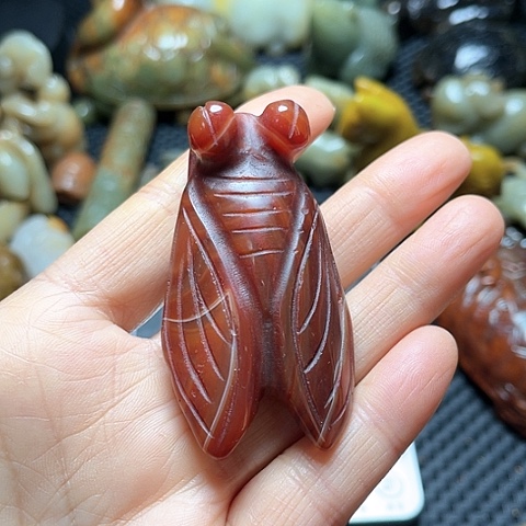 白玉菩提吊坠摆件