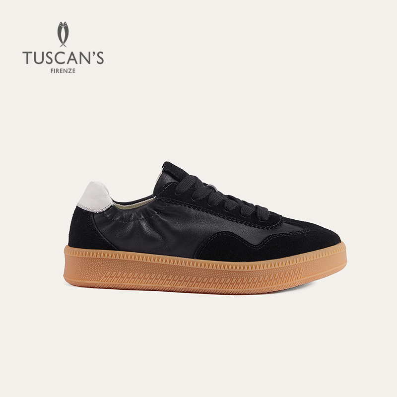 TUSCAN'S时代板鞋复古轻职风时尚休闲鞋系带女鞋低跟纯色