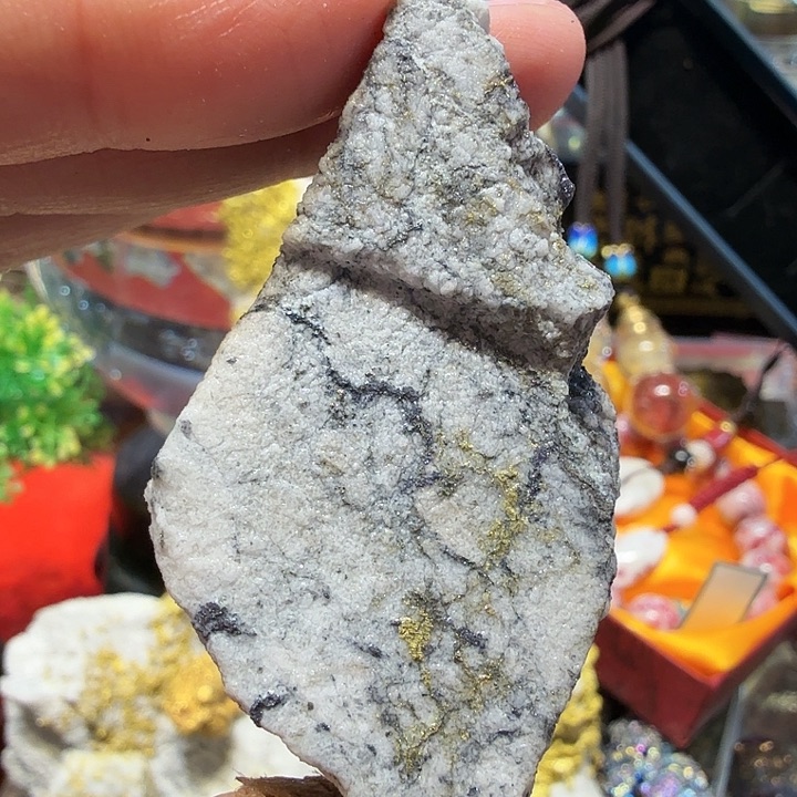 信43.8g聚金阁天然明金矿标