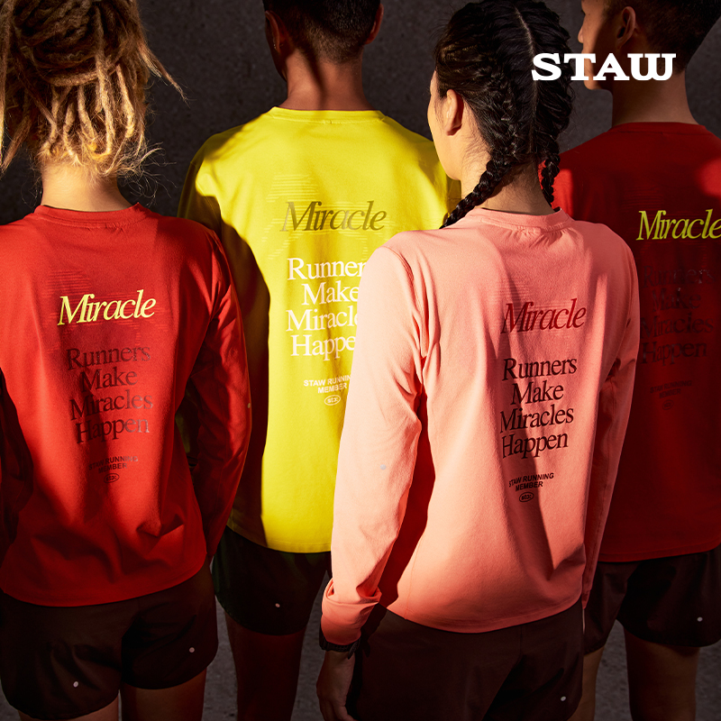 【马年限定】STAW世拓跑步长袖T恤男女运动训练抗菌马拉松速干衣女T