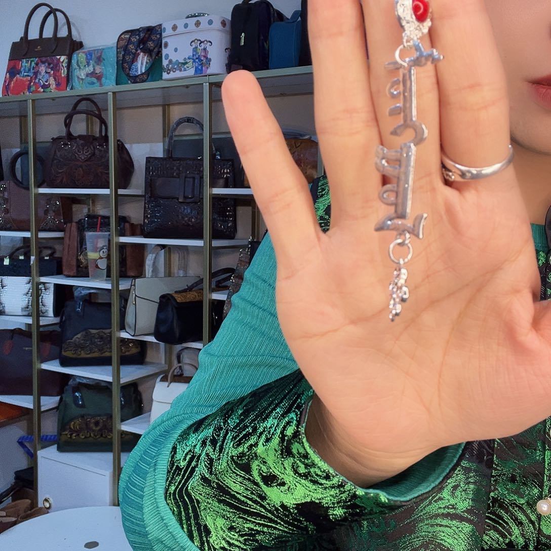 锆石纯铜合金蒙古元素耳环