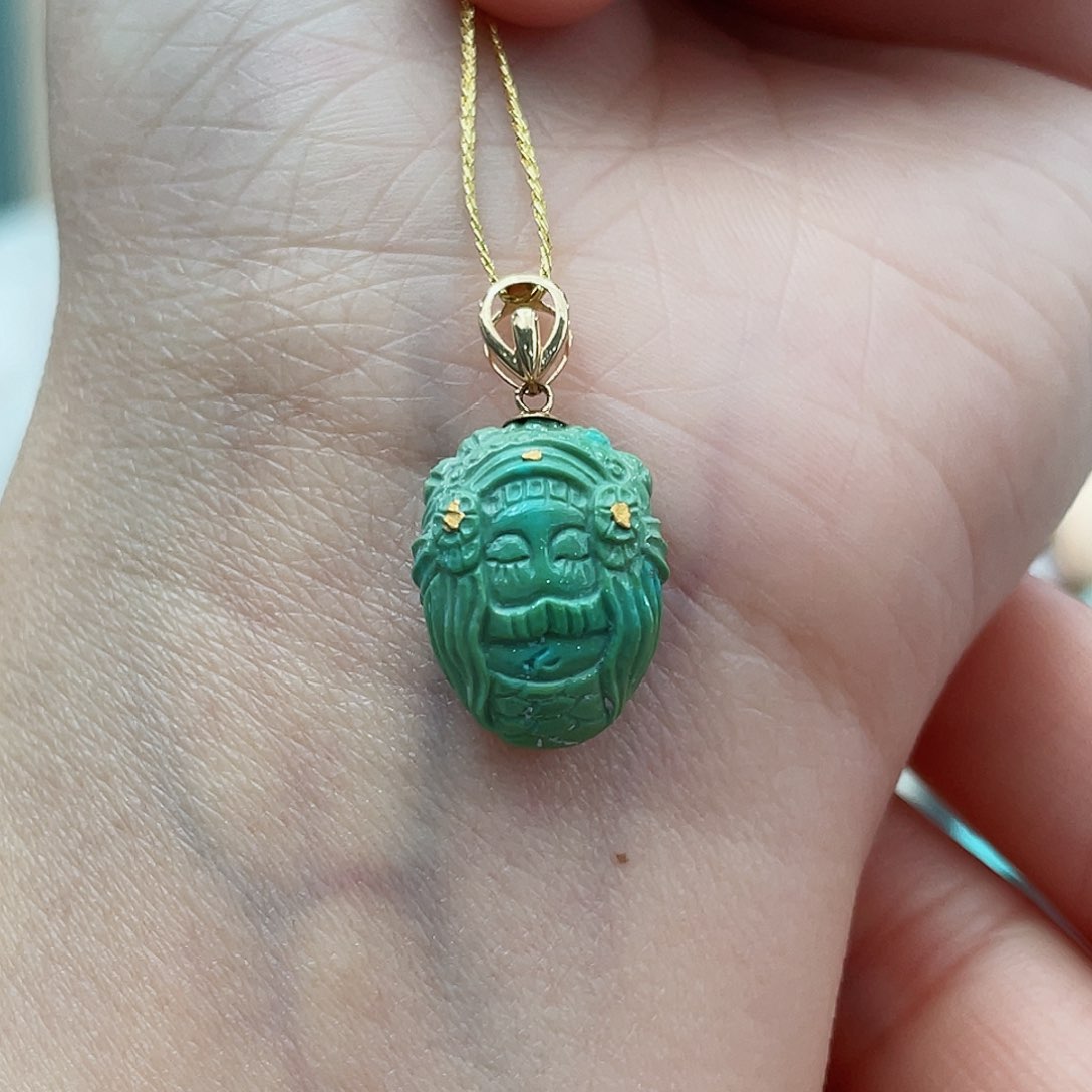 绿松石戒指18K金镶嵌