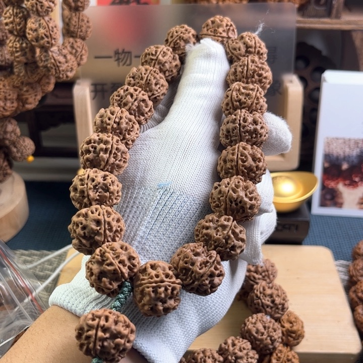 金刚菩提手串万*青原生态粗筋梅花超头7