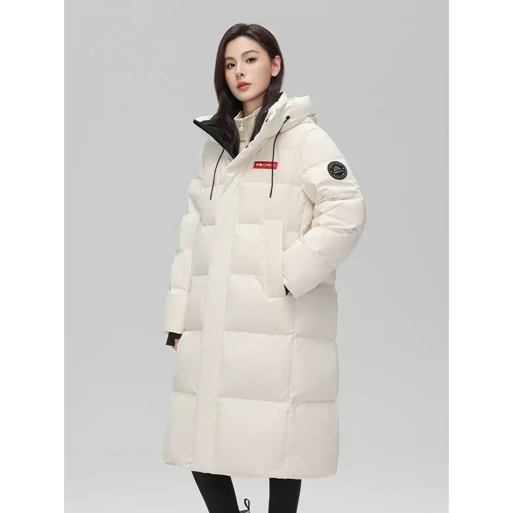 2025年冬季新品加厚长款羽绒棉服男女同款立领连帽保暖宽松外套