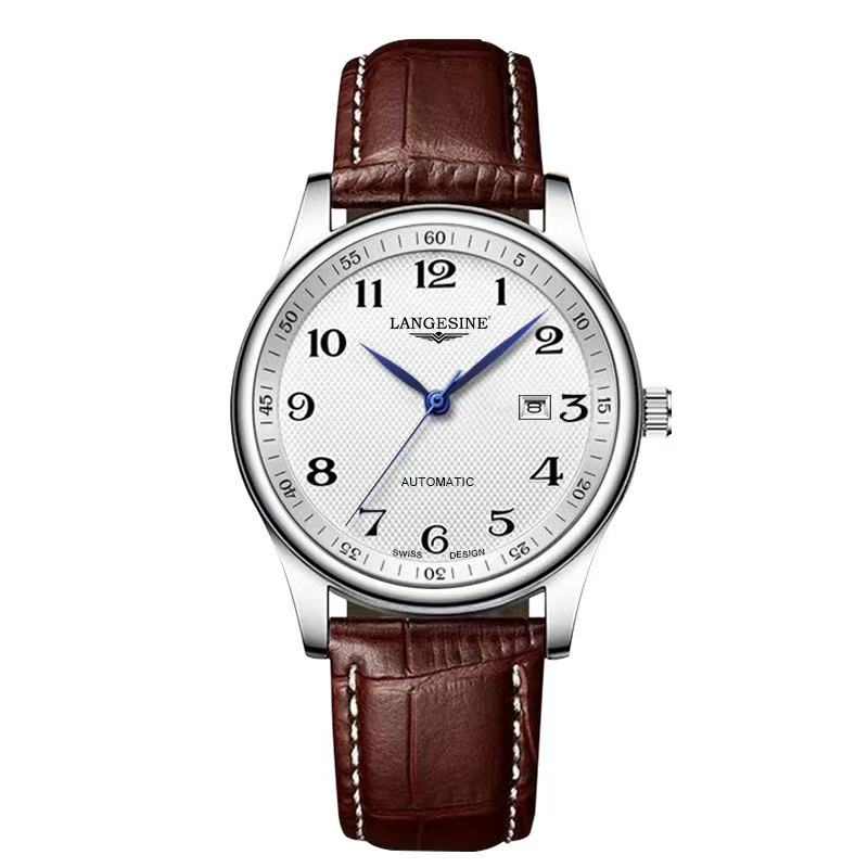 全新未拆封/名匠系列/单日历棕带名匠/42mm/全自动腕表带夜光