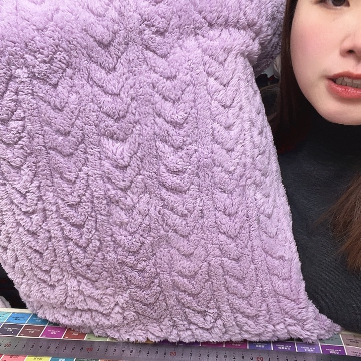 紫色舒棉绒一米。，