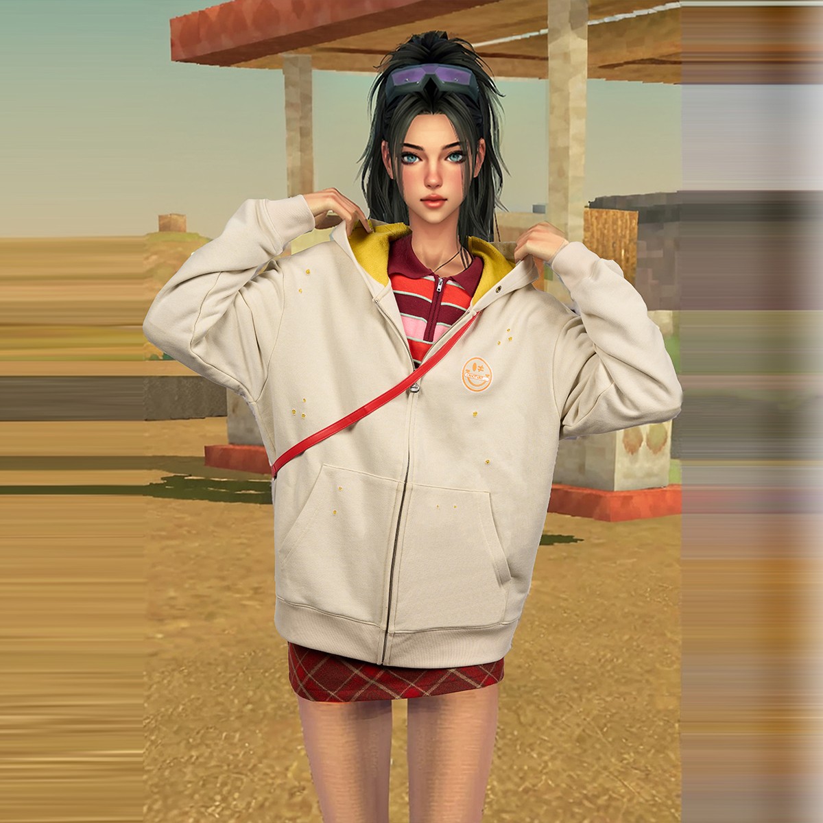 CANOTWAIT_陈伟霆S.W.SMILEY联名系列长袖做旧连帽帽衫纯棉春秋