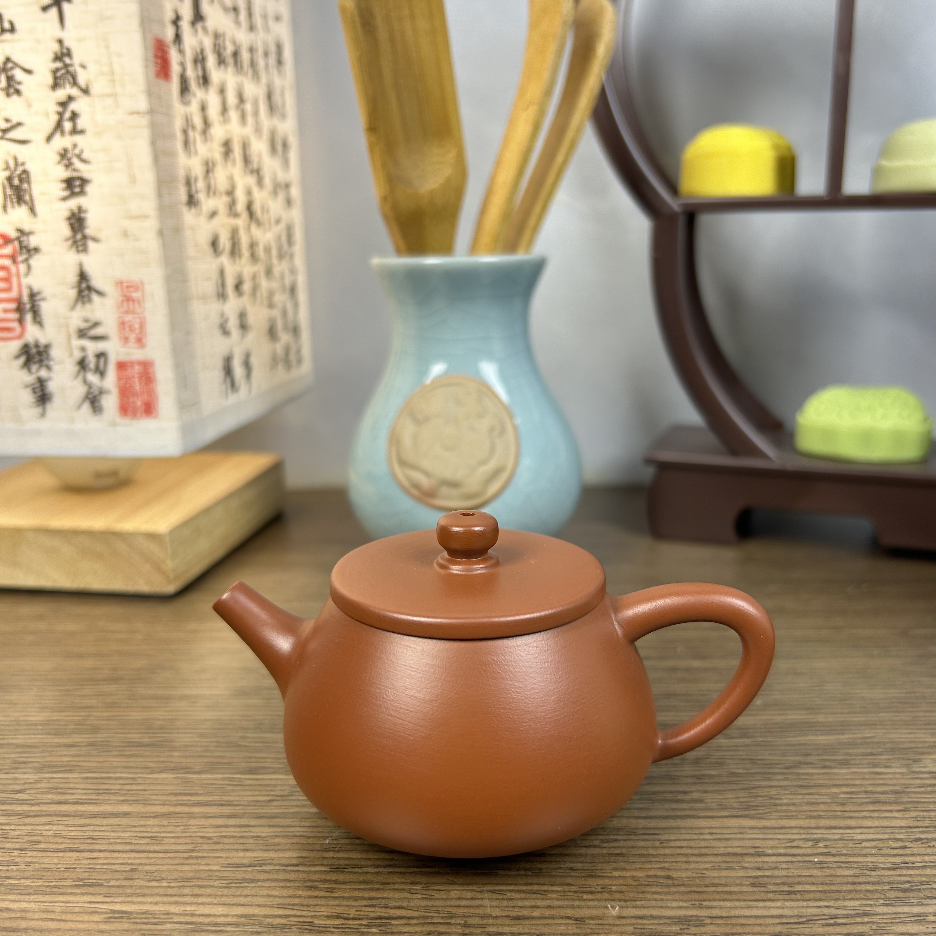 石瓢壶正宗潮州原矿朱泥纯手工拉胚制作小容量泡茶泥壶全手工茶壶