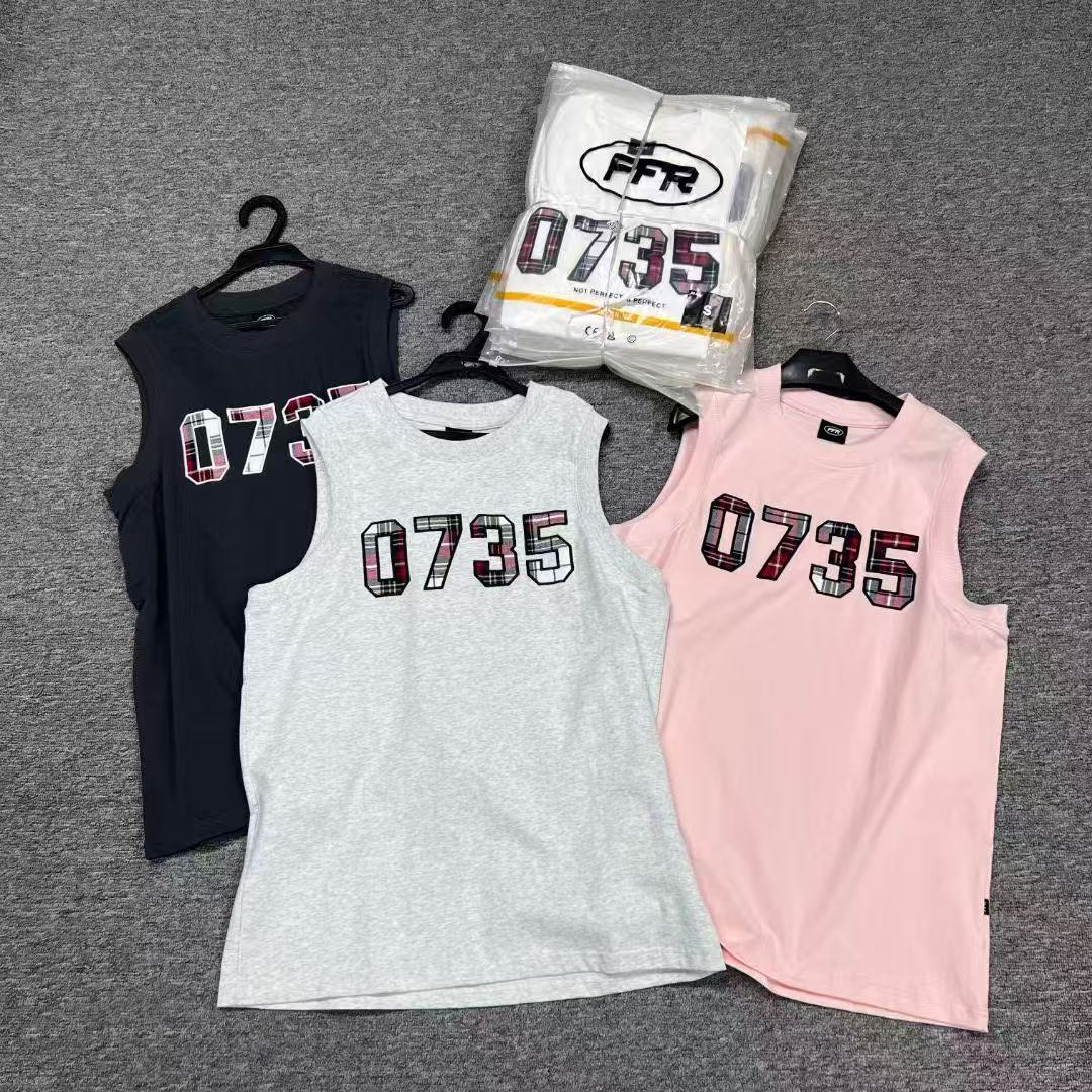 呆呆姐 PFR家0735贴布刺绣纯棉无袖背心短袖T！超划算的背心！！！