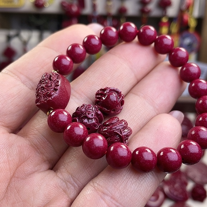 查罗石朱砂未镶嵌清*