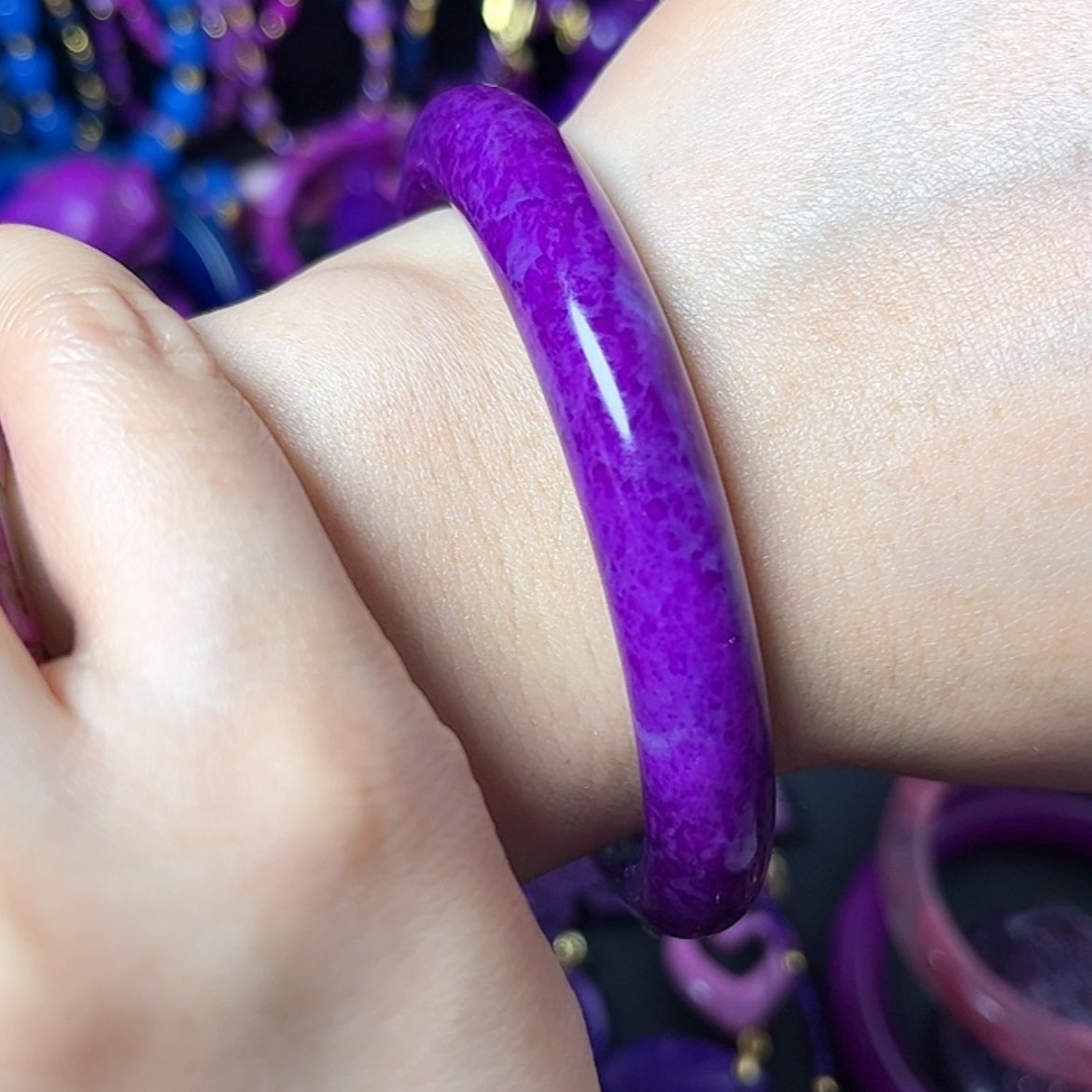 【闪购商品】琉璃DIY舒具石老油料48圆条62+丝绒玉华果冻紫