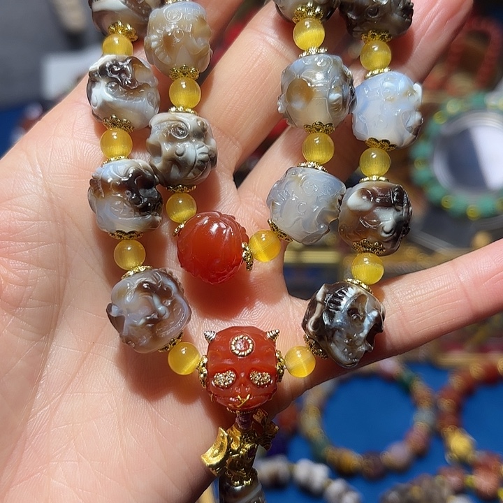 无事牌非洲檀香手串偏财