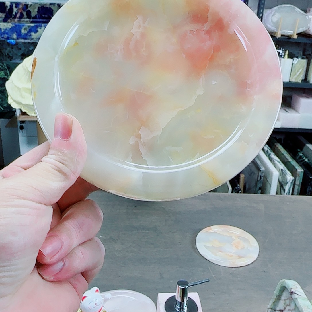 大理石痴*兔圆玉盘