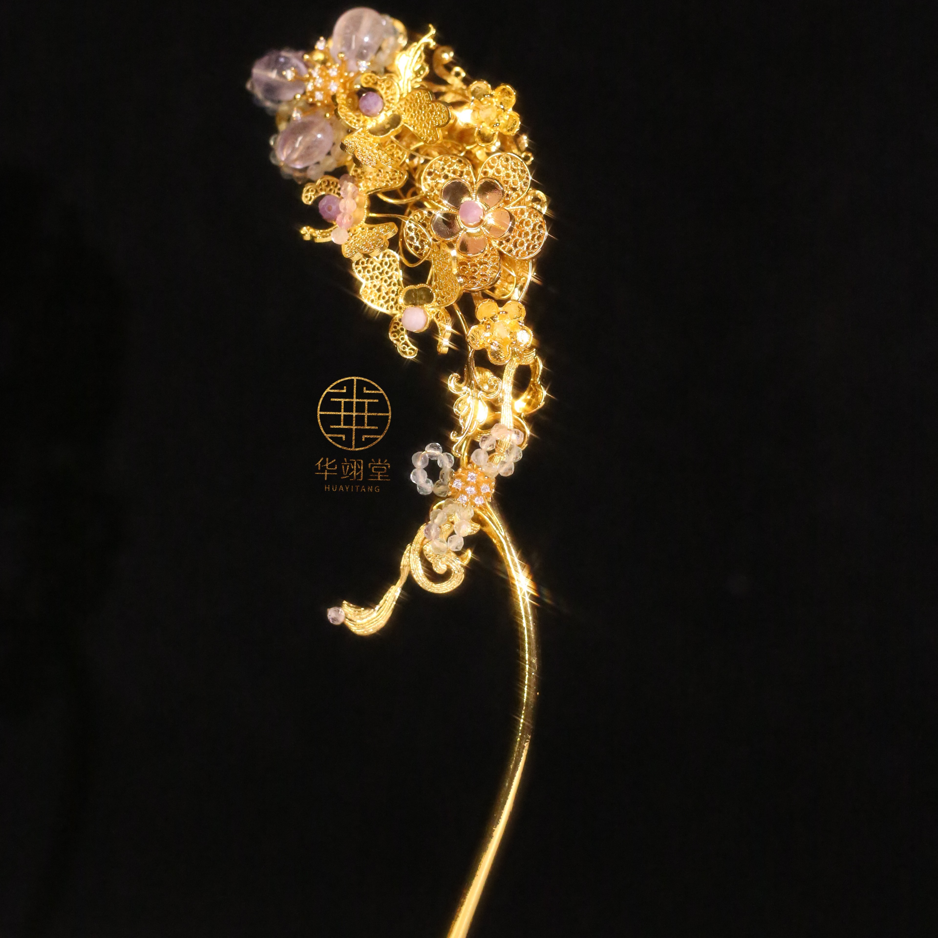 华翊堂原创设计国风婚礼仙气神女重工捕梦网发簪