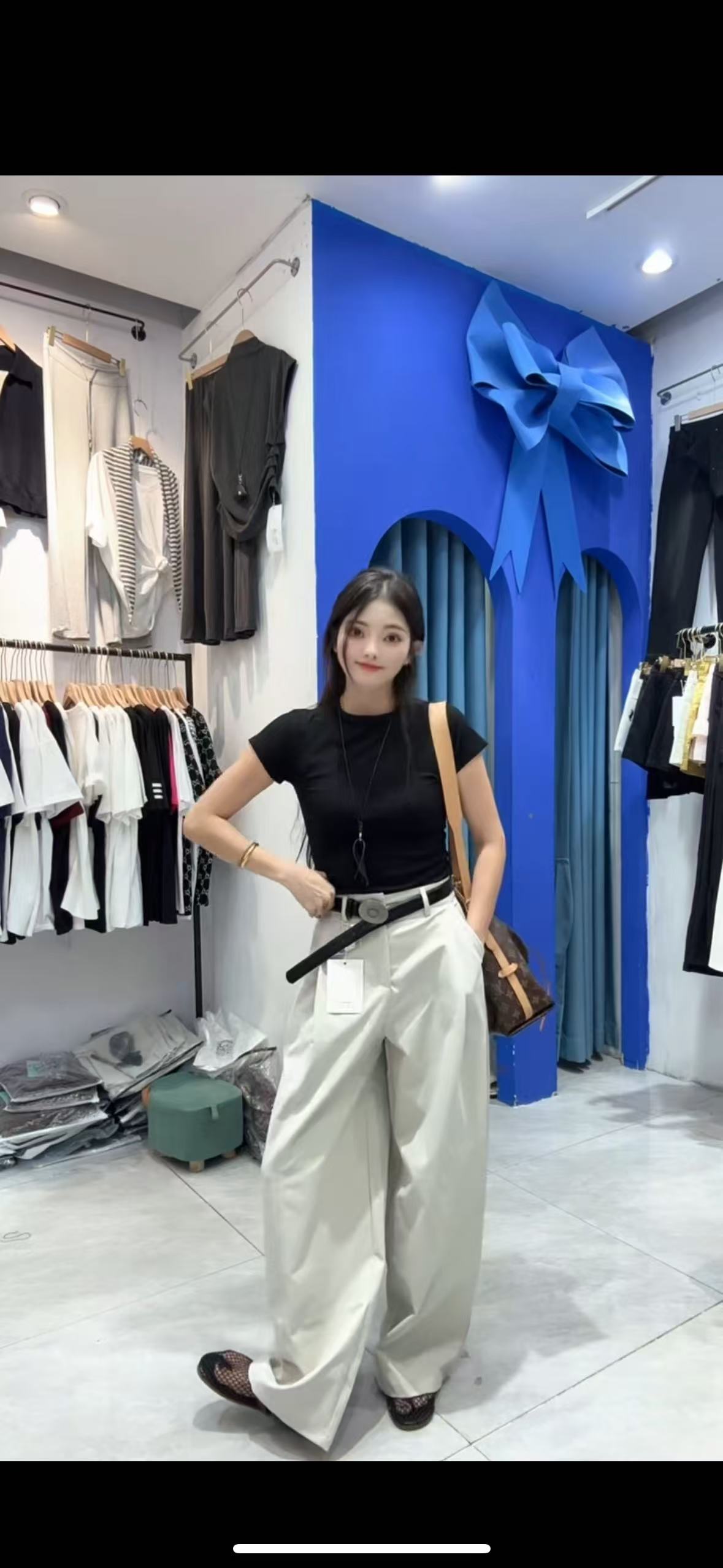 慵懒风工装阔腿裤女2025秋季新款复古宽松高腰直筒垂感休闲子