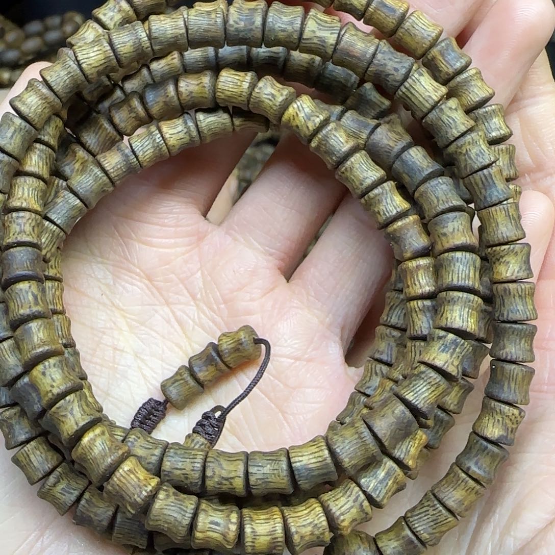 沉香碎屑沉香+999分沉竹节珠多圈14克加多样性发一