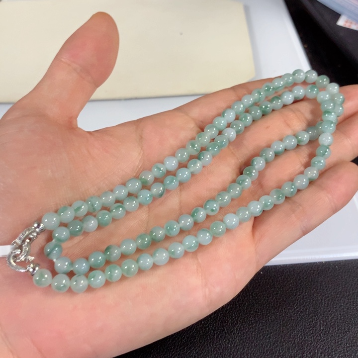 翡翠未镶嵌颈饰项链