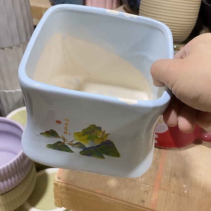 摆件陶陶盆有孔 瑕疵介意勿拍