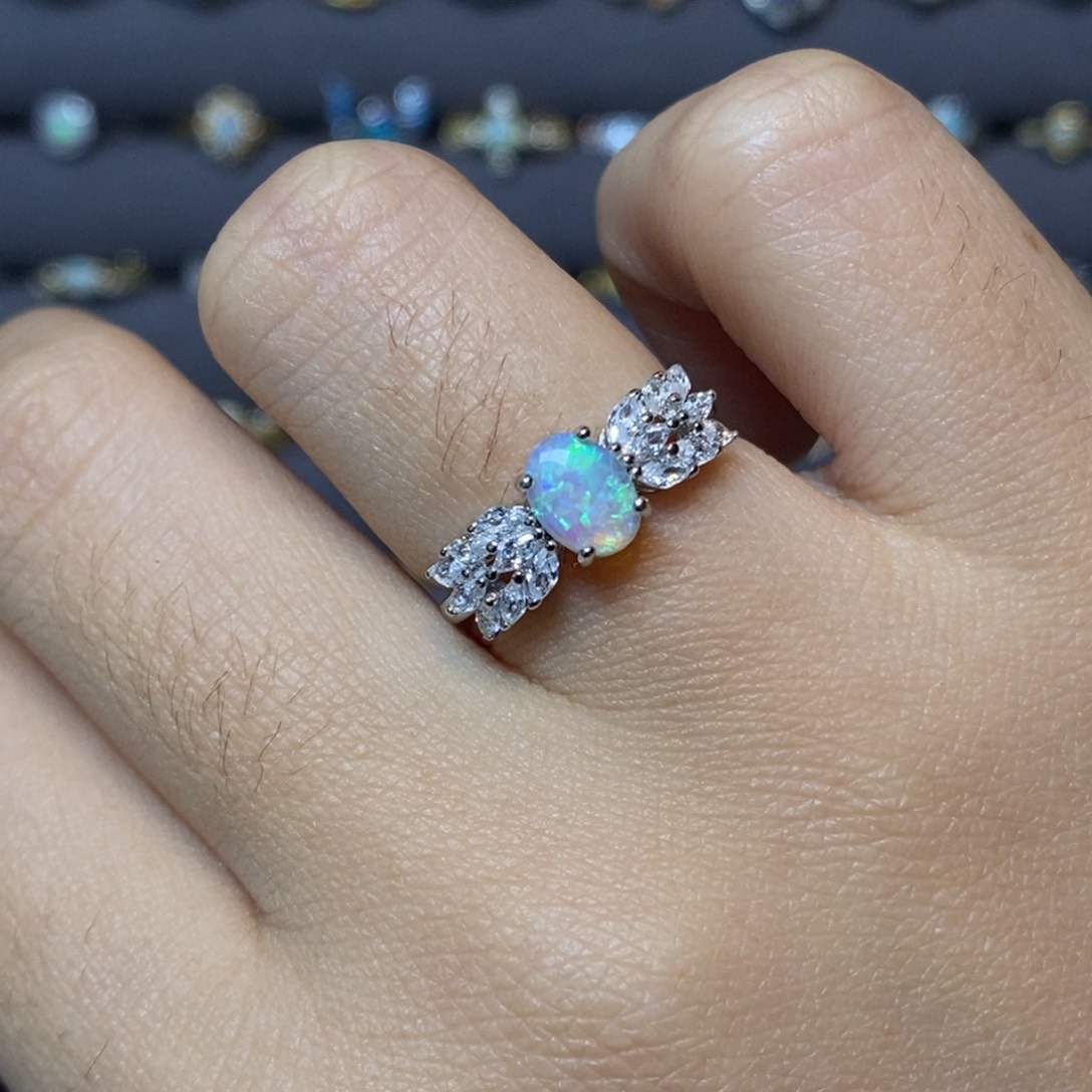 欧泊珠宝奇石未镶嵌戒指