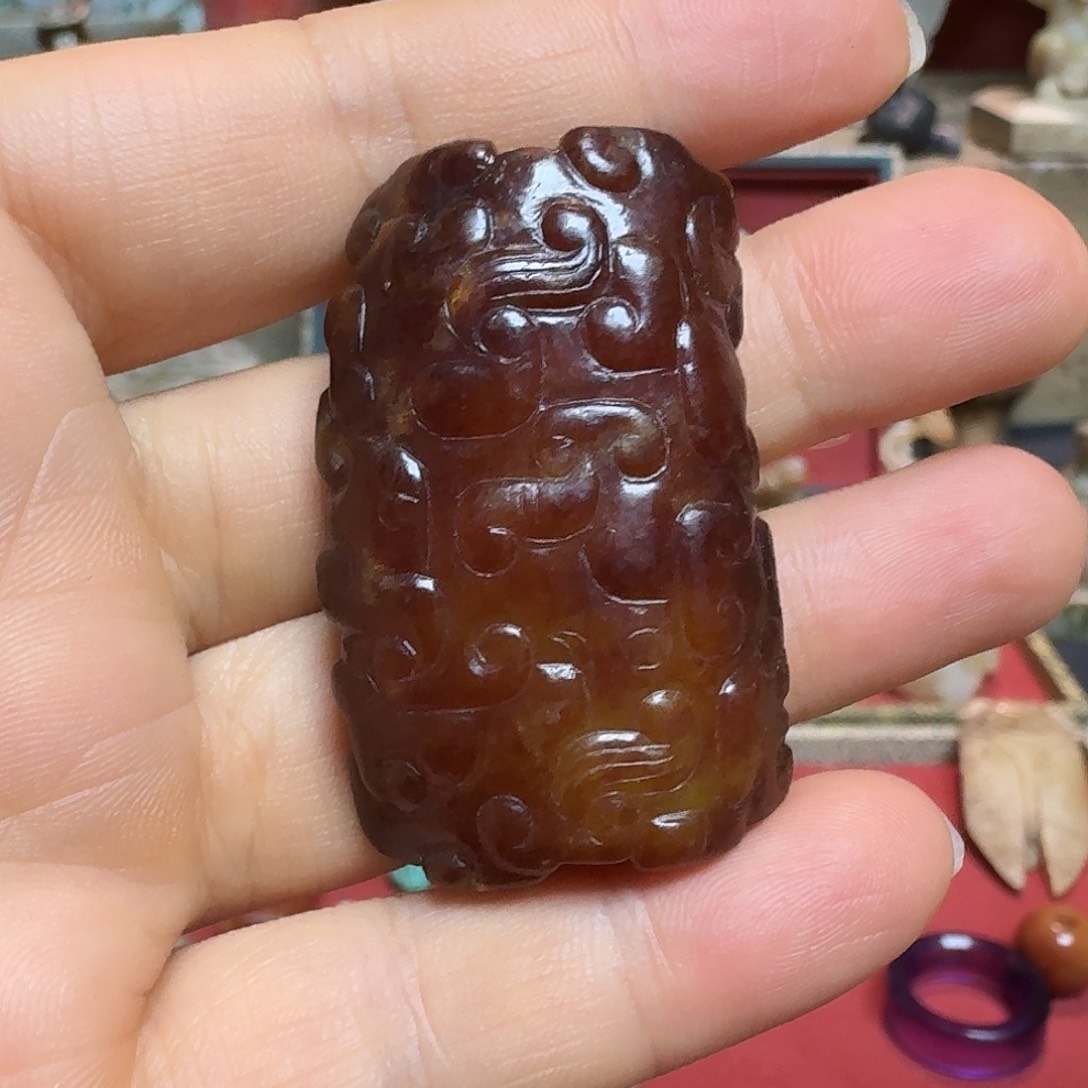 老***头和田玉未镶嵌挂件