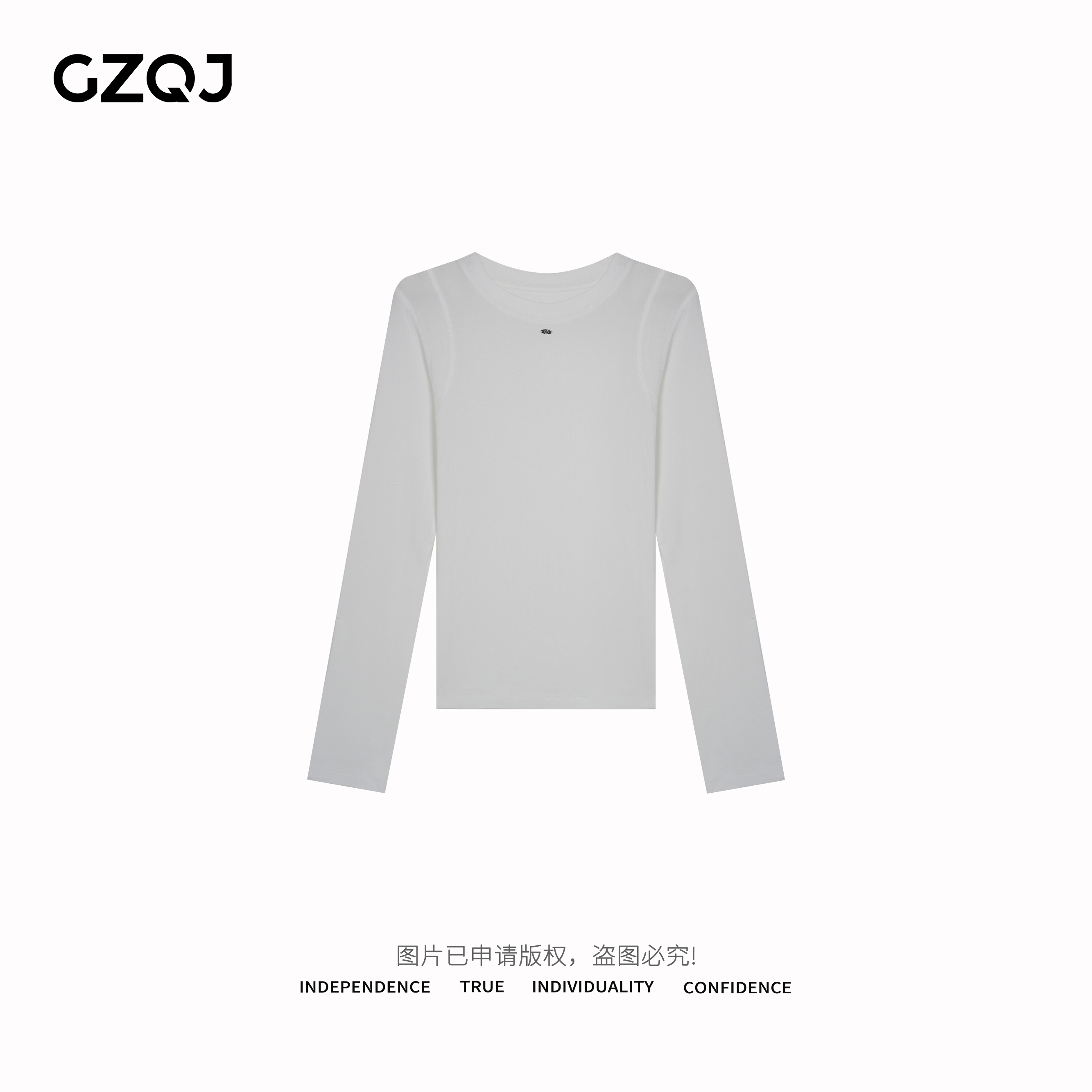 广州琴姐【原生打底】天丝羊毛长袖T恤打底衫百搭上衣女春季新款056