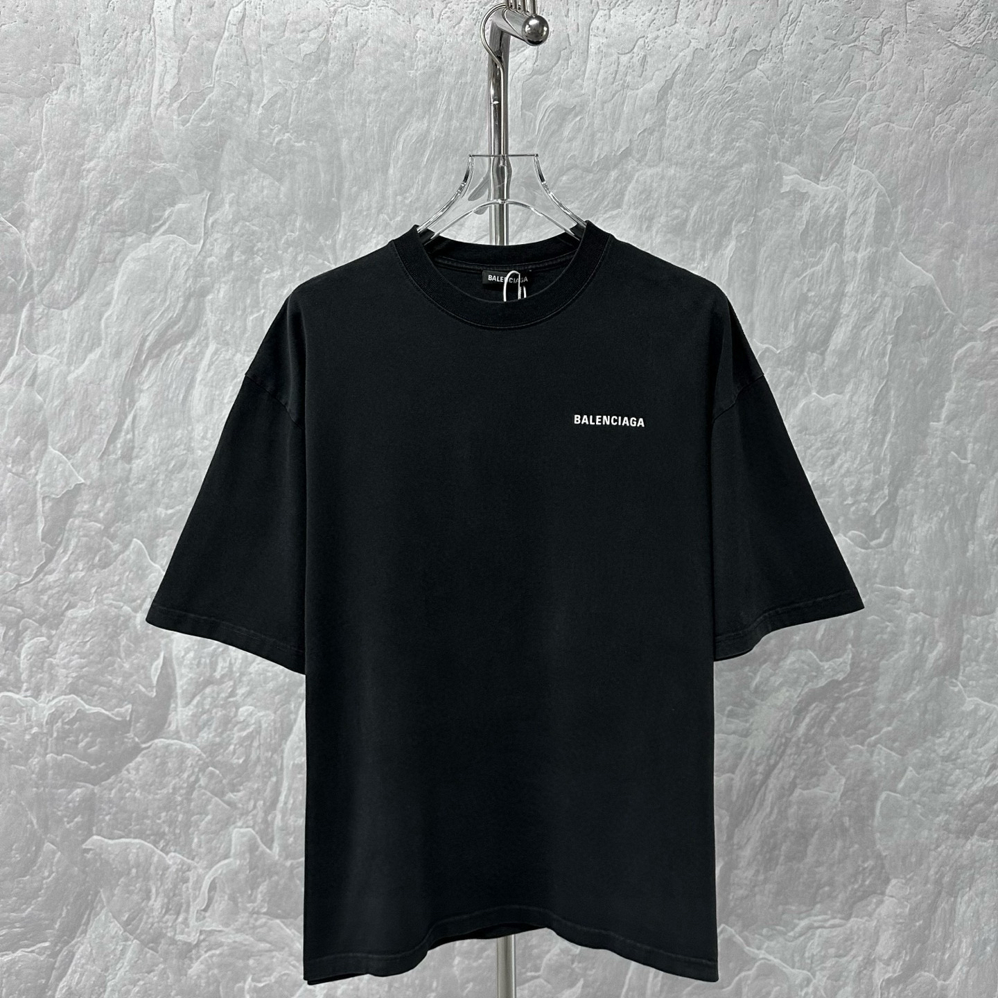 未使用 Balenciaga/巴黎世家 字母印花做旧短袖 M码D17213