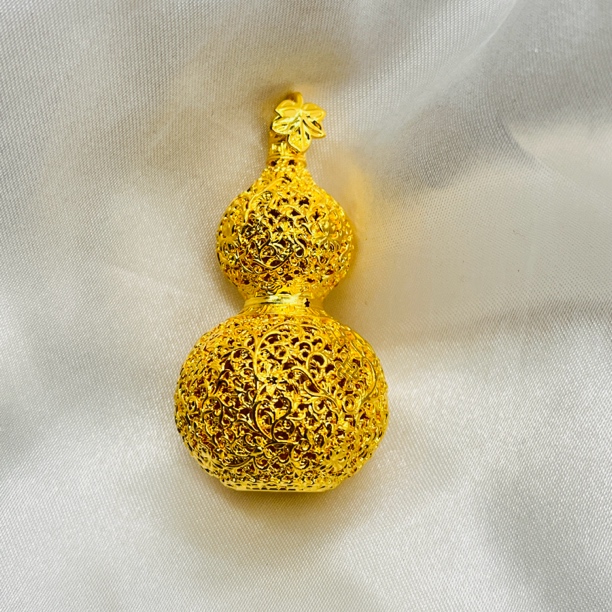 足金饰品/镂空花丝福字大葫芦/3.41/1A5E09169/K