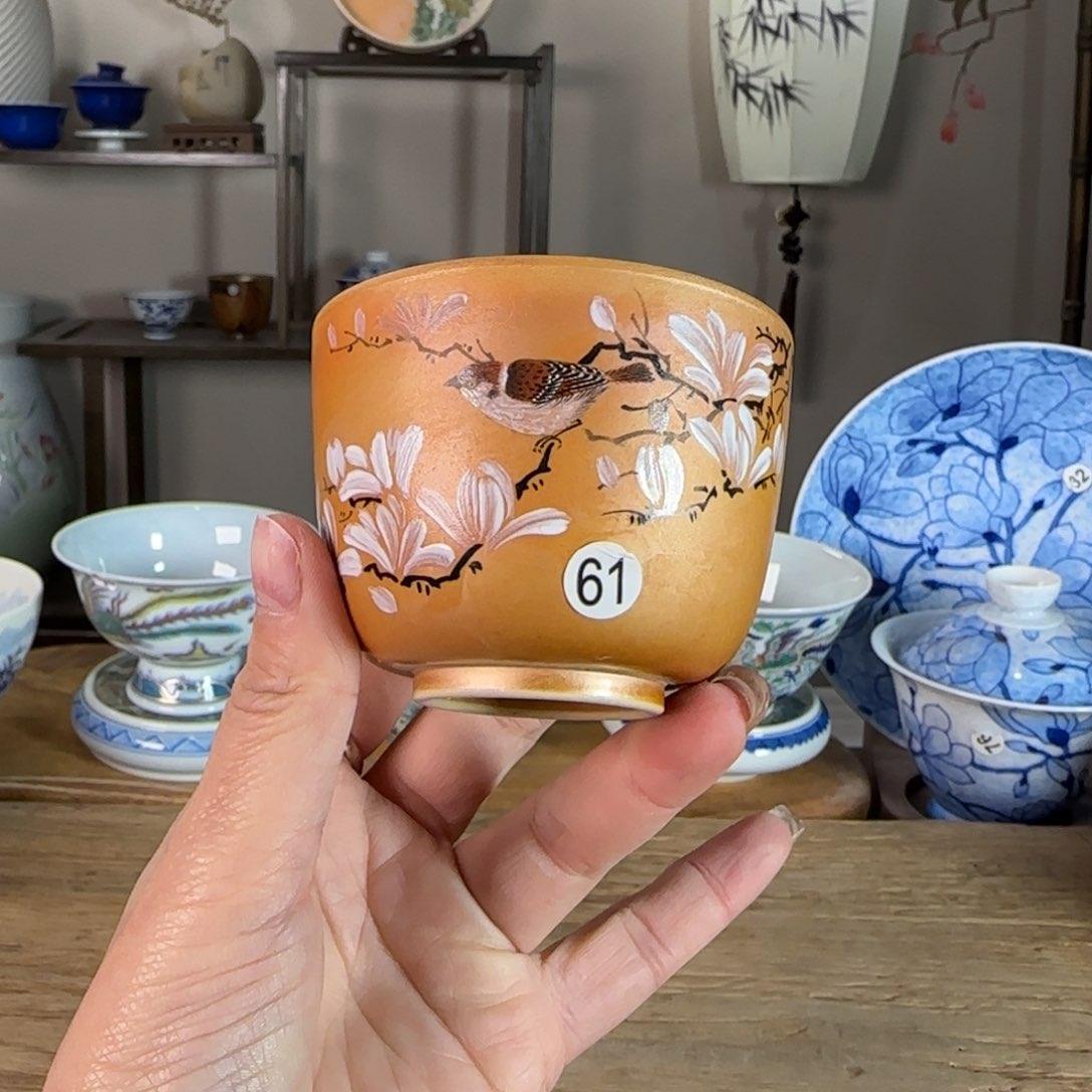 杯景德镇陶瓷柴烧多人