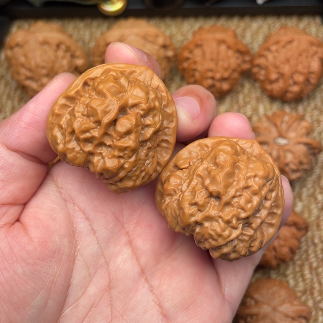 文玩核桃把件全品无修40三角蛙