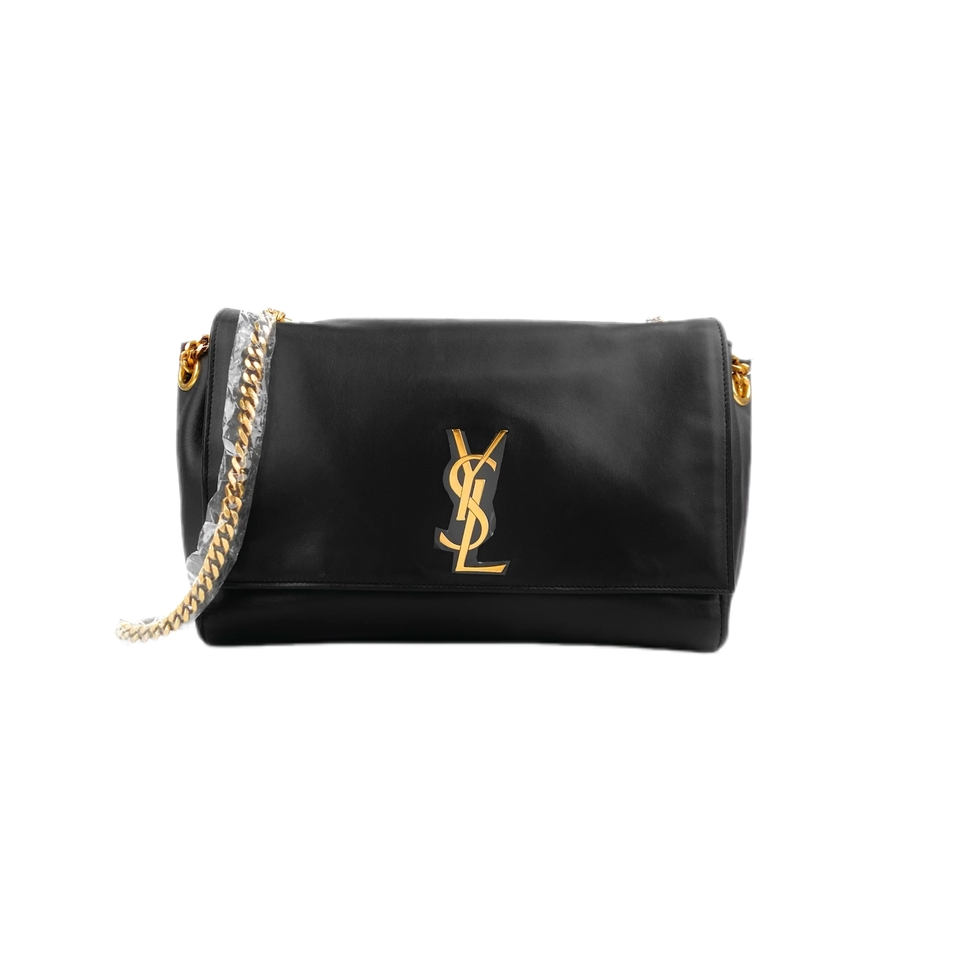 未使用 YSL/圣罗兰 新款牛皮黑金双面Kate