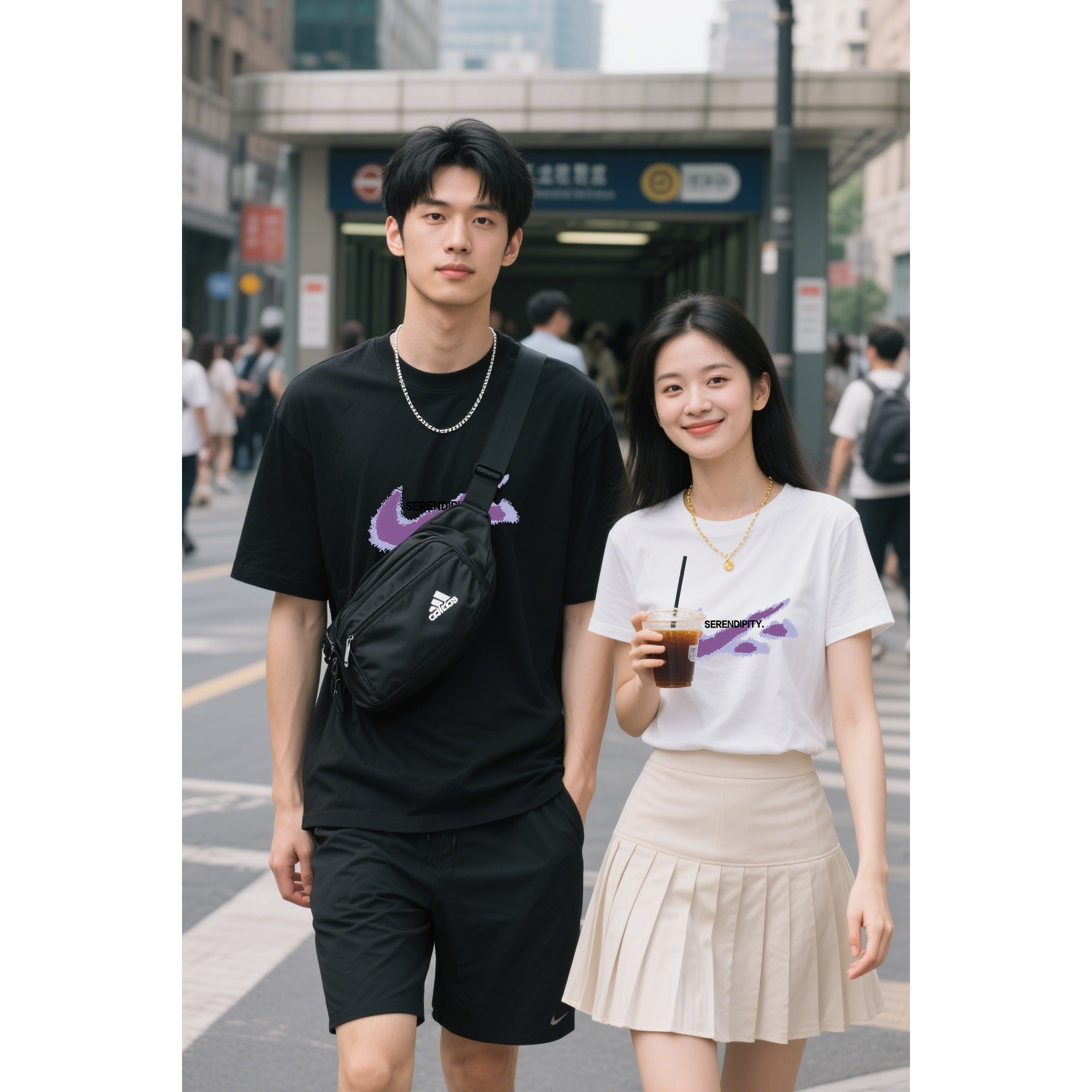 【一折粉丝福利】潮牌短袖T恤百搭简约夏季男女同款