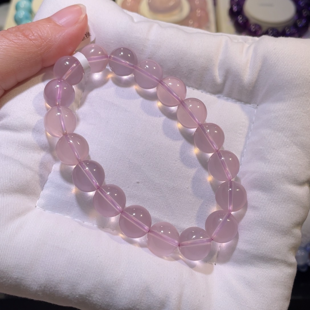 水晶未镶嵌手链粉晶手链