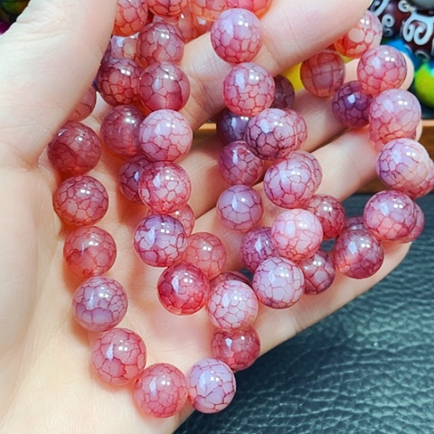 玛瑙/玉髓手链未镶嵌龙鳞凤血12