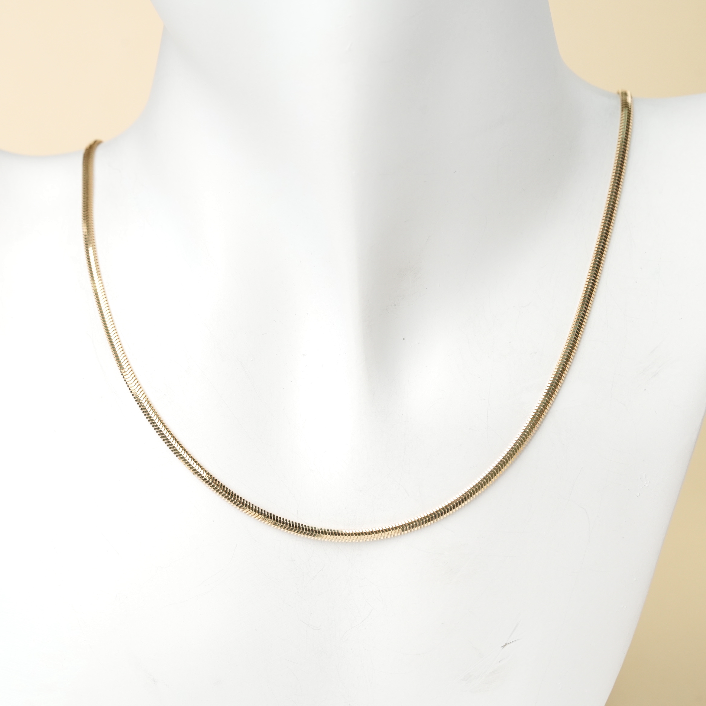 【云中意】18K金进口卡2.5蛇骨链40cm黄-多样性发货-qyk