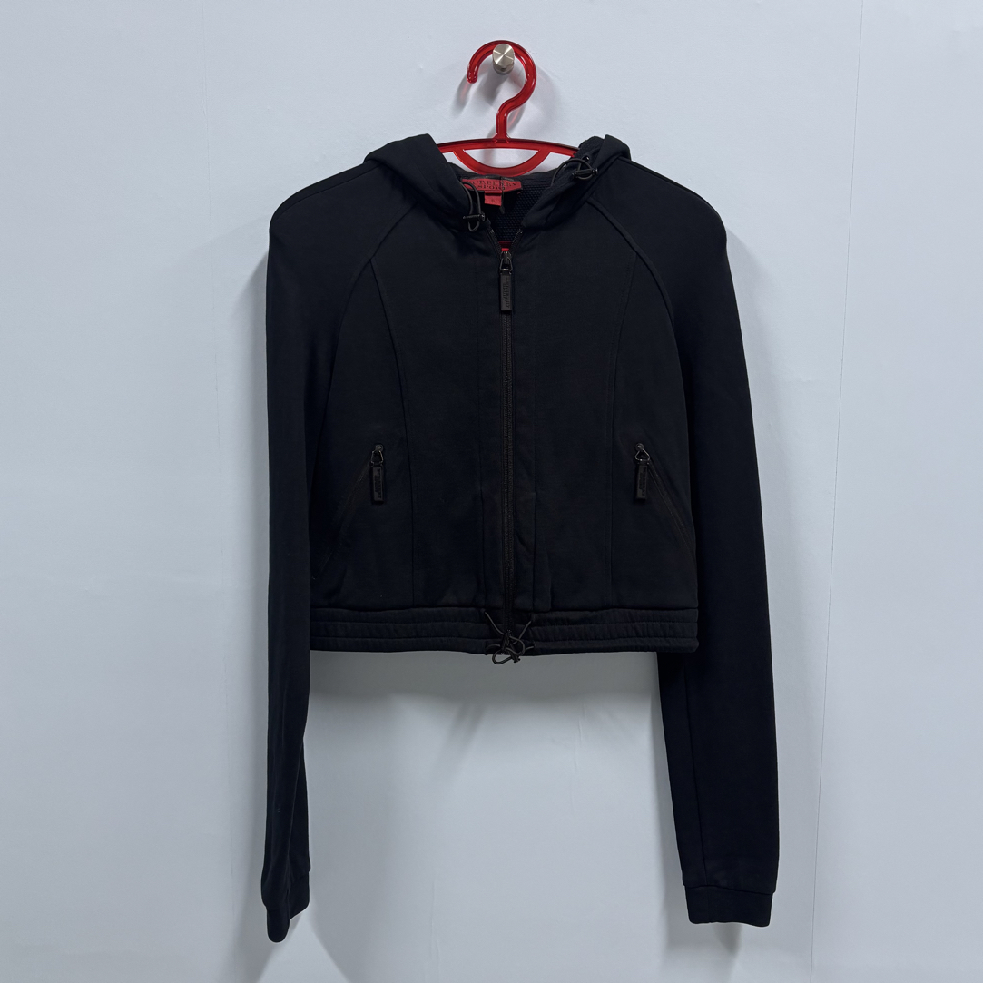 99新 BURBERRY/博柏利 短款纯色连帽卫衣帽衫/s码/L52603