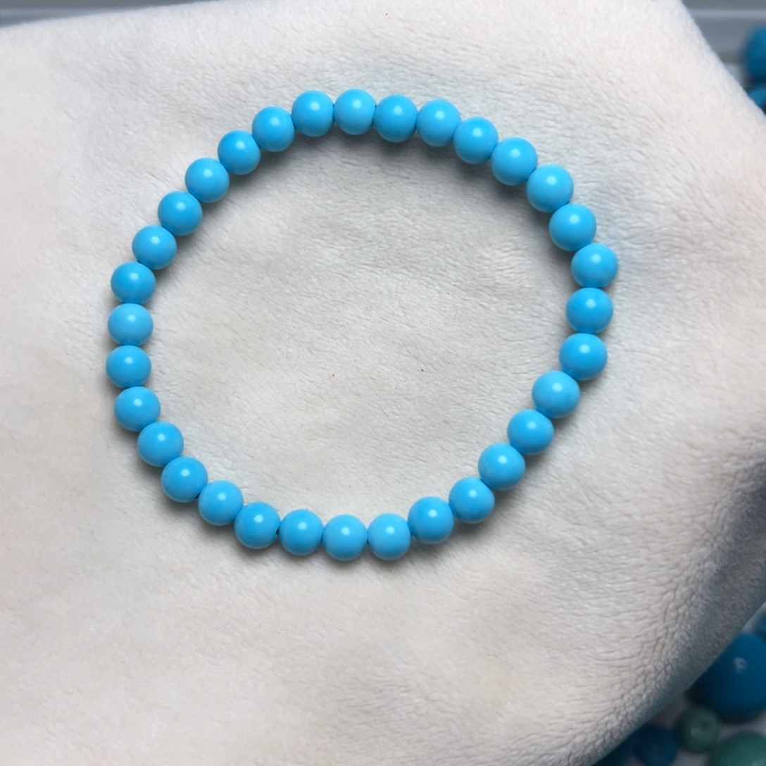 卡6+蓝色珠子手串手链