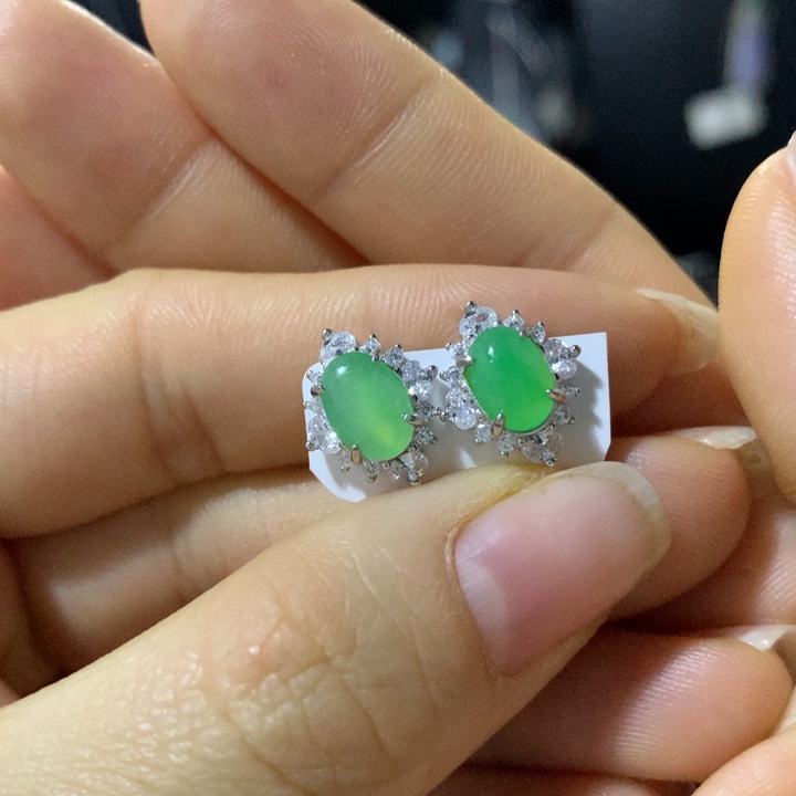 翡翠银S925镶嵌戒指