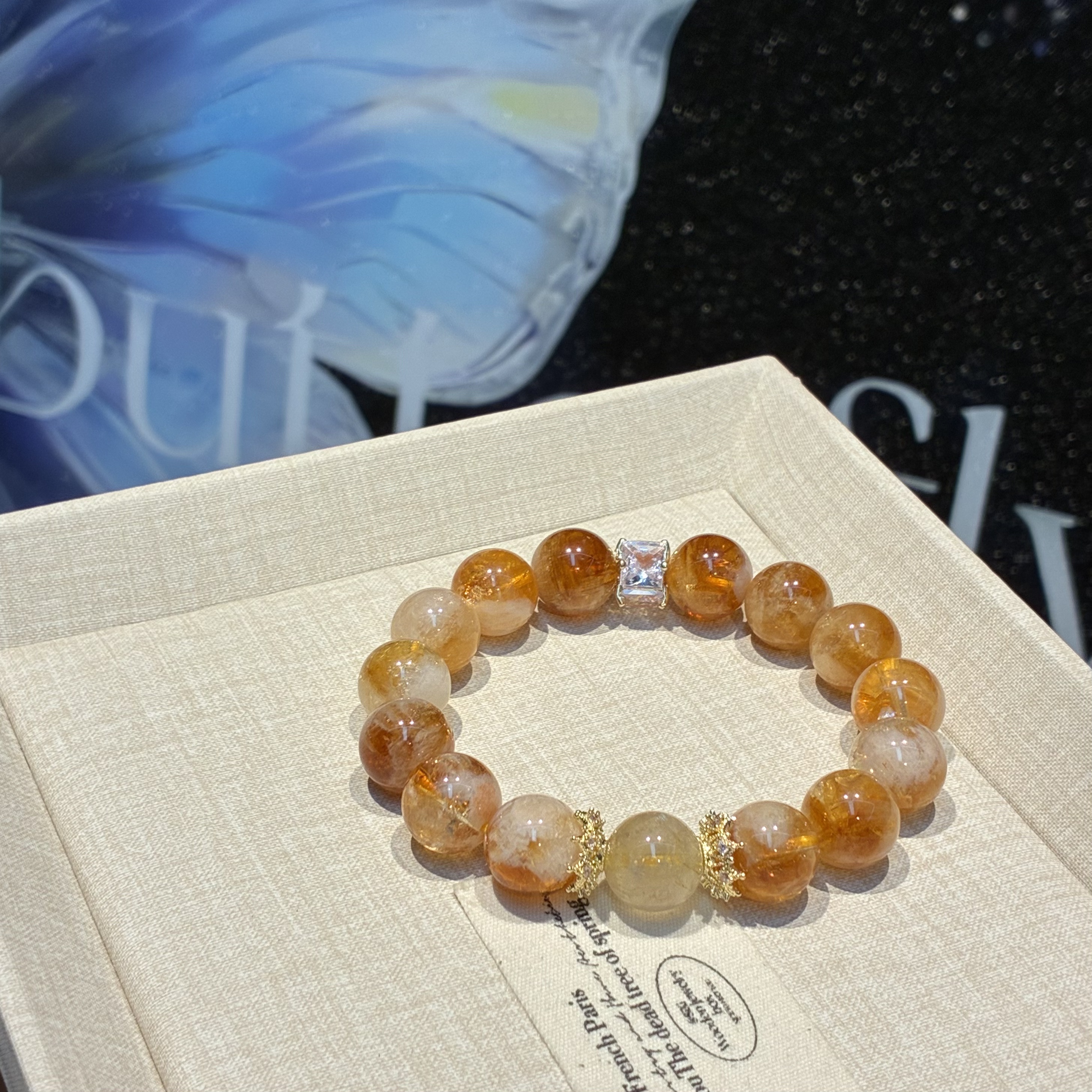 【直播间专属】 黄塔晶12mm+水晶手串多样性发其-1630