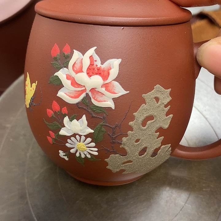 雄***雕茶壶紫砂宜兴原矿紫砂茶杯