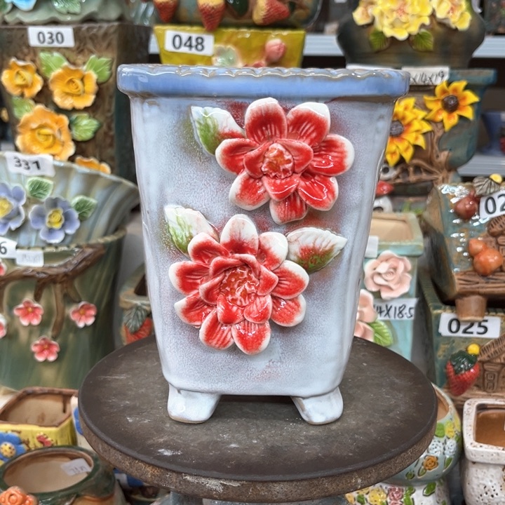 紫砂花盆粗陶材质多肉花盆